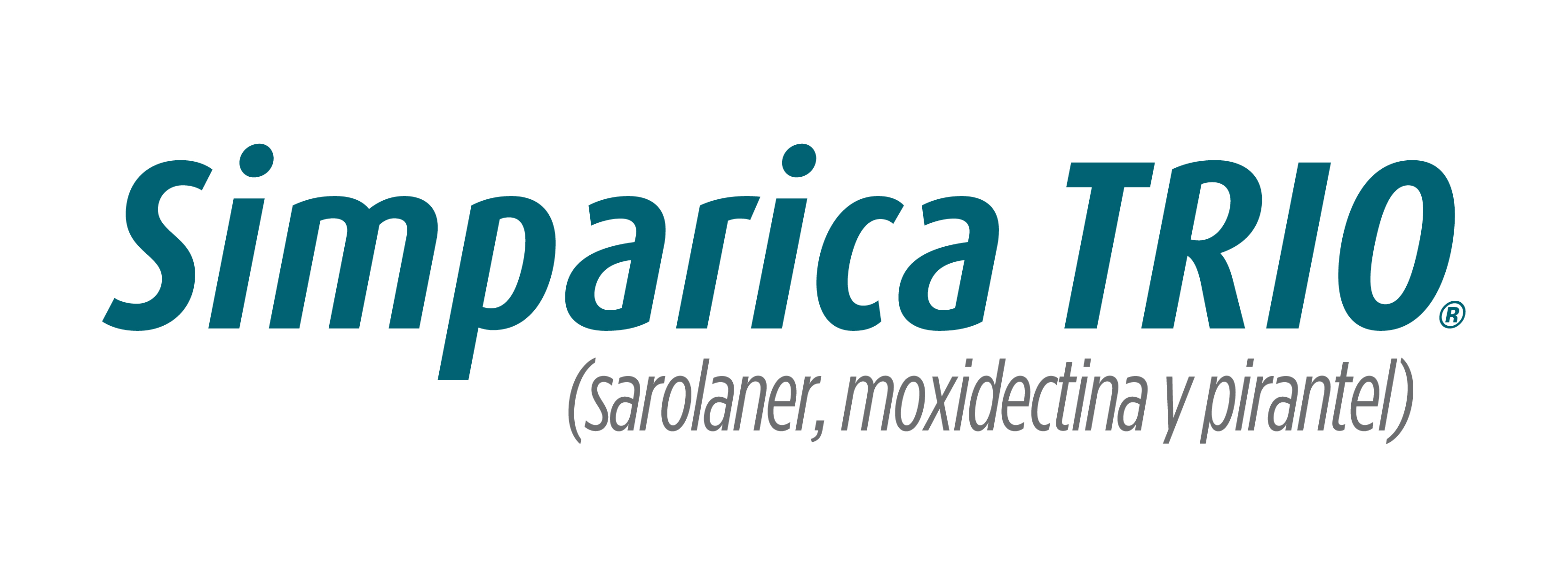 Logotipo de Simparica Trio con los ingredientes del medicamento